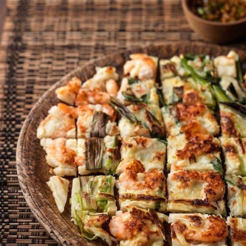 pajeon (seafood and green onion pancake)