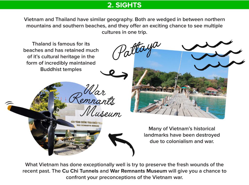 what to see in thailand vs. what to see in vietnam